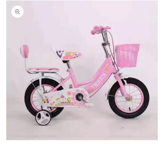 12 inch Kids Bike Children Girl Pink Bicycle Cycling Removable Stabiliser