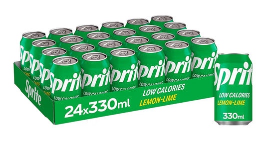 Sprite Low calories Lemon -LimeDrink Can 330 ml (Pack of 24)