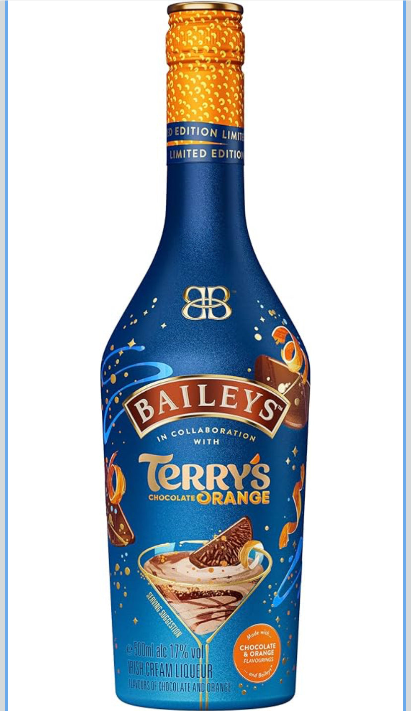 Terry’s Chocolate Orange Irish Cream Liqor Festive Gift 17% vol 50cl Rich Chocolate & Hint of Orange Flavours  Enjoy Over Ice or in Cocktails