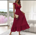Women's Fashionable Elegant and Casual Long Ruffled Sleeves