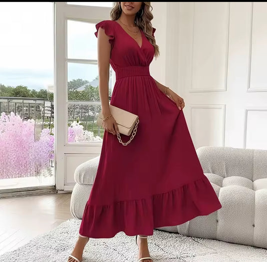 Women's Fashionable Elegant and Casual Long Ruffled Sleeves