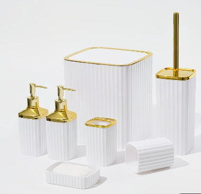 White and Golden Bathroom Accessory