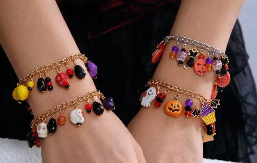 Halloween Pumpkin Skull Ghost Bracelet