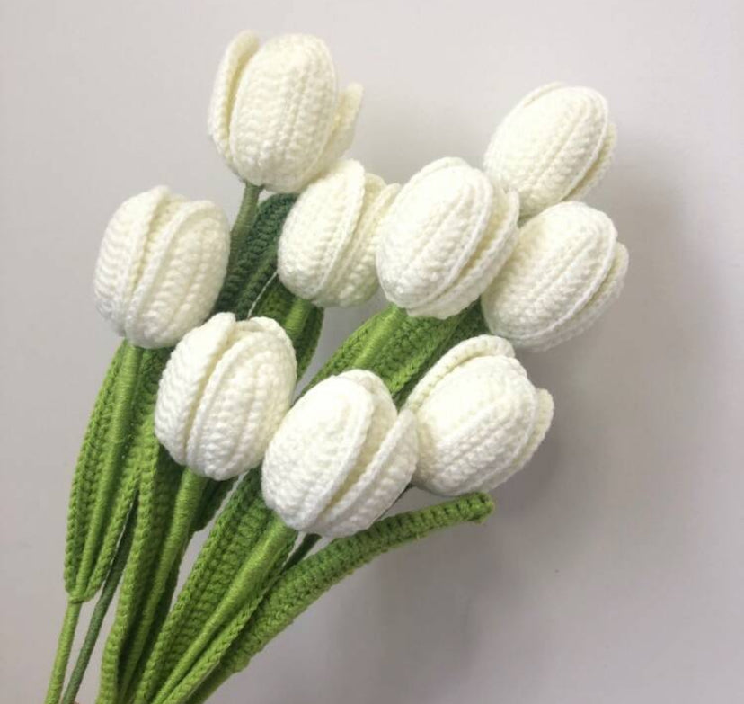 6pcs Handmade Crochet Bubble Flowers, Artificial Woven Flowers, Smiling Woven Faux Flowers, Preserved Flowers