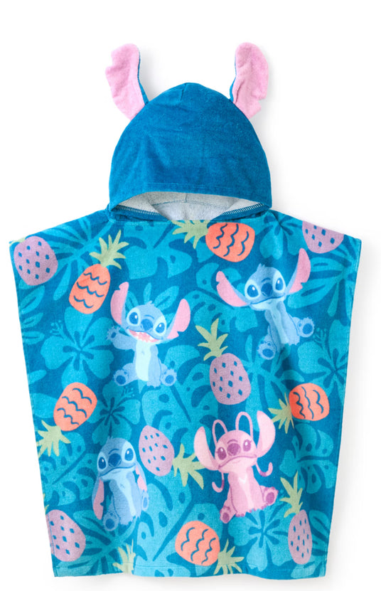 Stitch and Angel Hooded Beach Towel for Kids, Lilo & Stitch