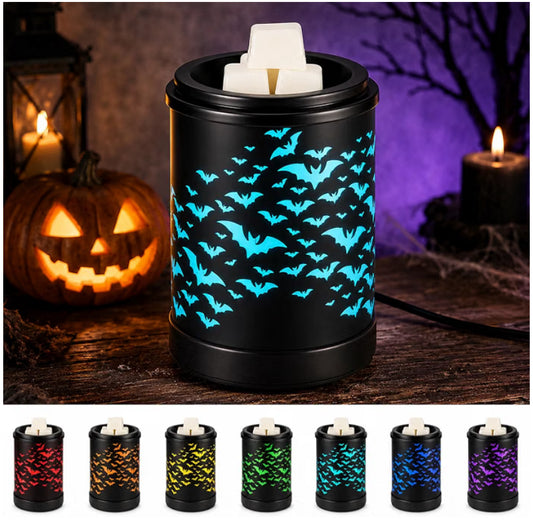 Wax Melt Burner Electric, Wax Melter Warmer With 7-Color LED Light