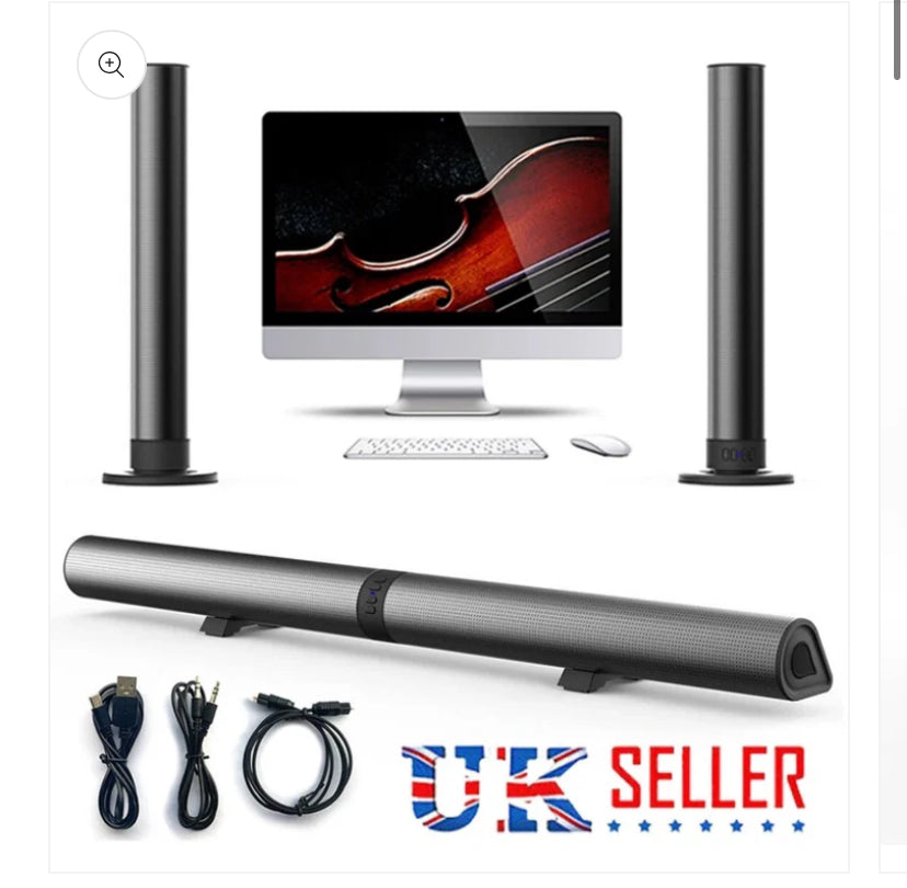 Surround Sound Bar 4 Speaker System Wireless Subwoofer TV Home Theater Bluetooth