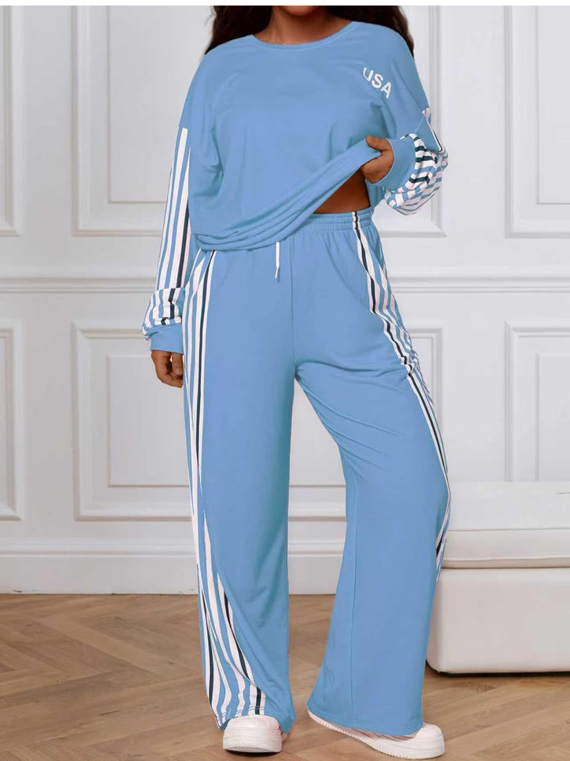 Women's 2 Piece Tracksuits Plus Size Lounge Set