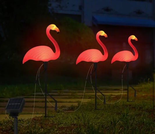 3Solar Big Bird Light Outdoor Garden Decor Lamp, Flamingo Yard Ornament