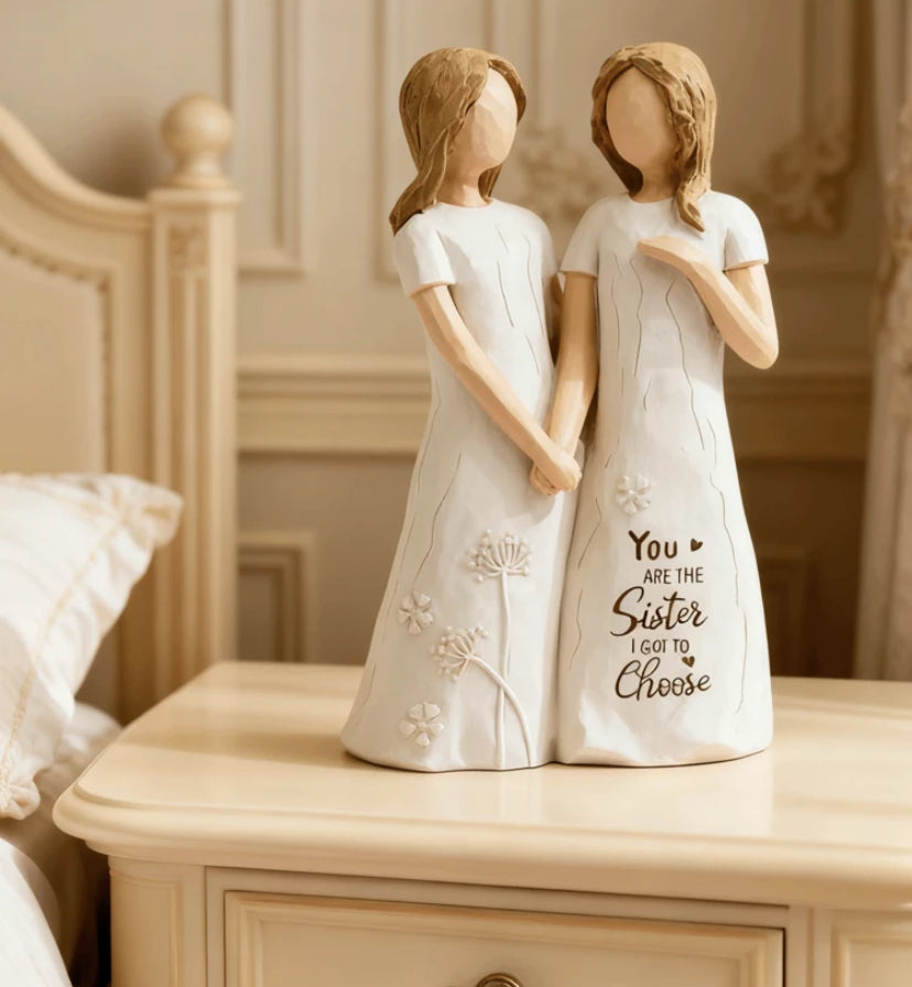 Mother And Daughter Angel Resin Statue, Family Angel Statue - Long-Lasting Collection Statue, Warm Angel Resin Statue Home Statue For Mother And Daughter