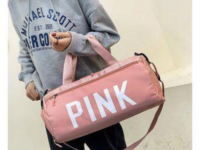 Pink gym bag