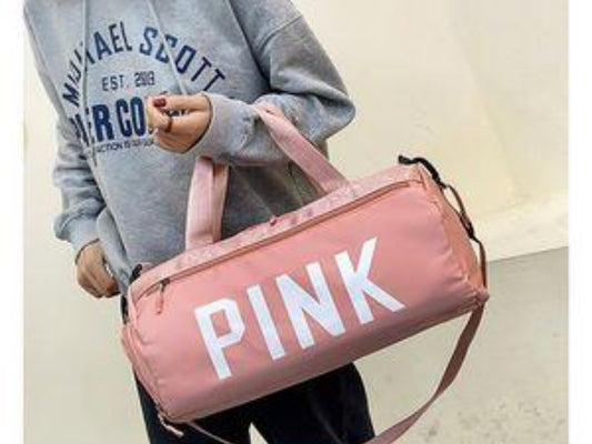 Pink gym bag