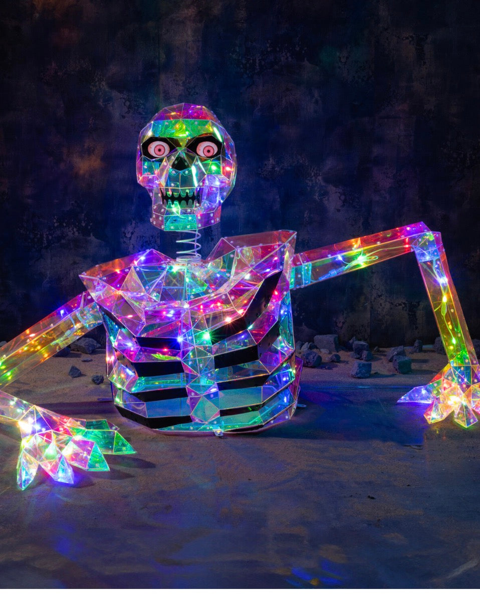 Crystal Effect Giant Skeleton Decoration