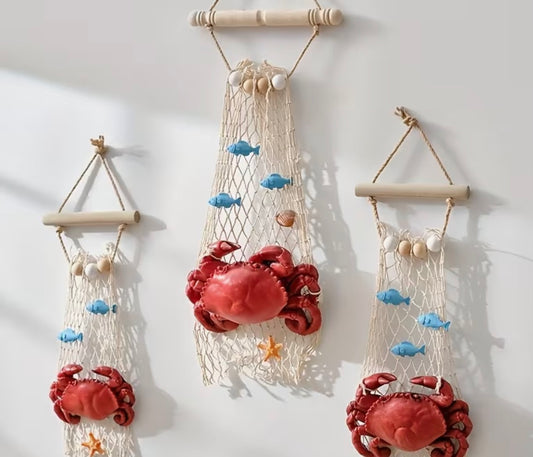 Classic Handcrafted Resin Crab Wall Hanging Decor