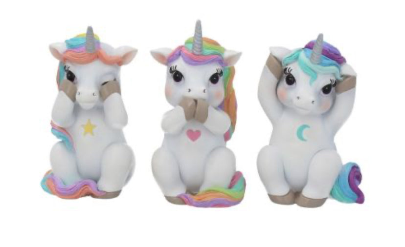 Three Wise Cutiecorns 9.5cm