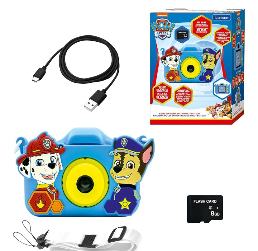 Angel, alien 4-in-1 camera for children with protection, video, MP3 and game functions, 15 frames to personalise your photos, 8 GB memory card included