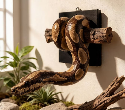 1pc Simulated 3D Ball Python Wall Hanging Ornament