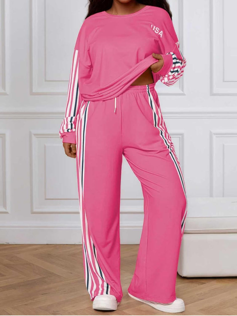 Women's 2 Piece Tracksuits Plus Size Lounge Set