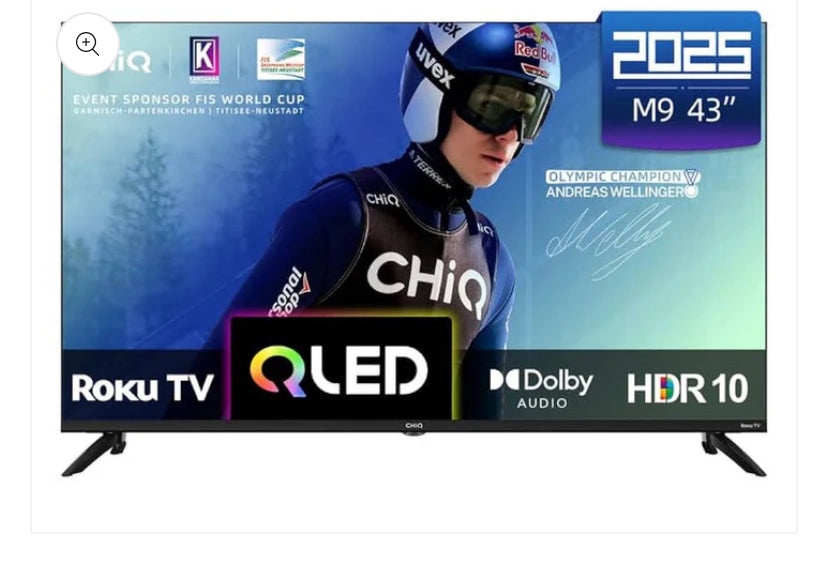 CHiQ U43QM9K 43 inch 4K Smart QLED Roku TV, 4K UHD