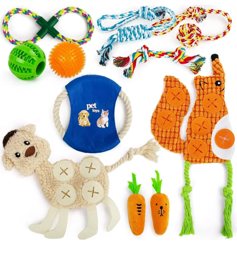 11 Pet Dog Rope Toys Set Small Dog & Puppies Toy / Toys Puppy 100% Cotton Toys