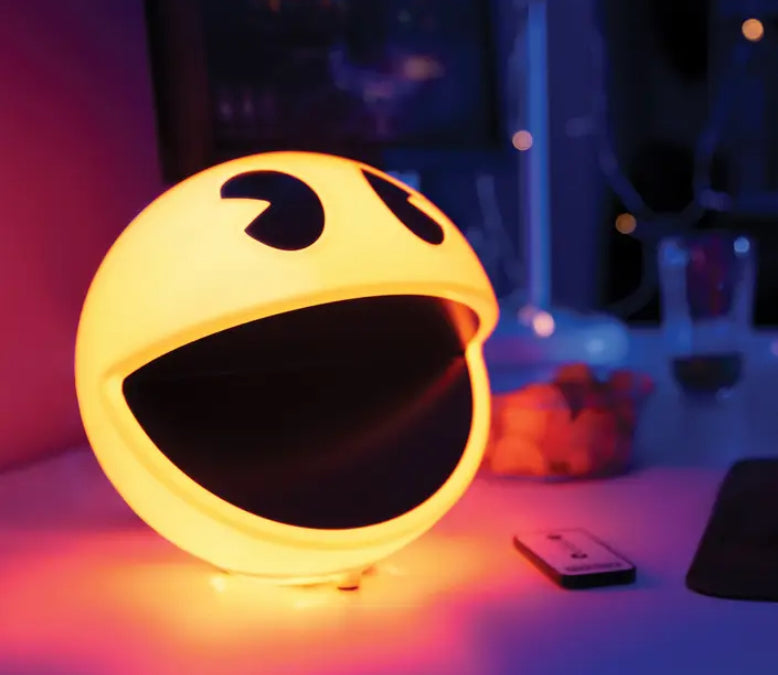 Pac-Man Light Dimmable Retro USB Desk Lamp with Remote Control and Sounds