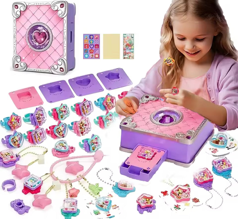 Magic Jewelry Making Kit 3D Magic DIY Jewel Rings Keychain Creative Handmade