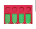 4-Slot Diamond Painting Tray Storage Rack Set, Includes 1 Red EVA Foam Multi-Layer Tray And 4 Small Trays x2