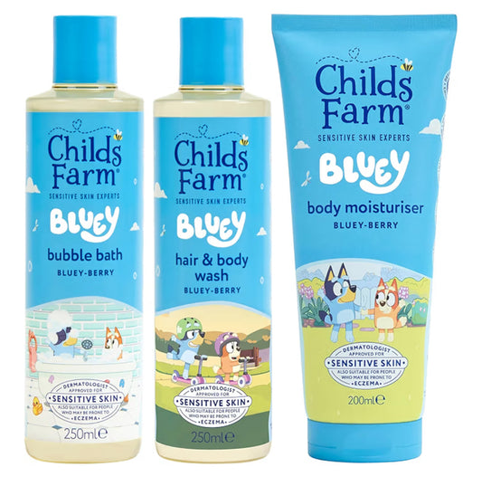 Bubble Bath (250ml), Hair & Body Wash (250ml) and Body Moisturiser (200ml) | Suitable for Newborns, Kids & Adults with Sensitive, Dry Skin