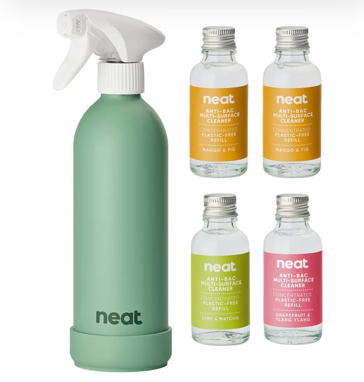 Neat Multi-Surface Antibacterial Cleaning Spray, 3 Scents – Natural Cleaning Solution for Home