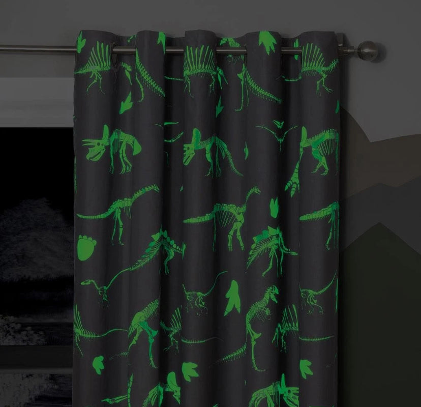 New Dinosaur Kids Childrens Boys Bedroom Curtains Lined Eyelets