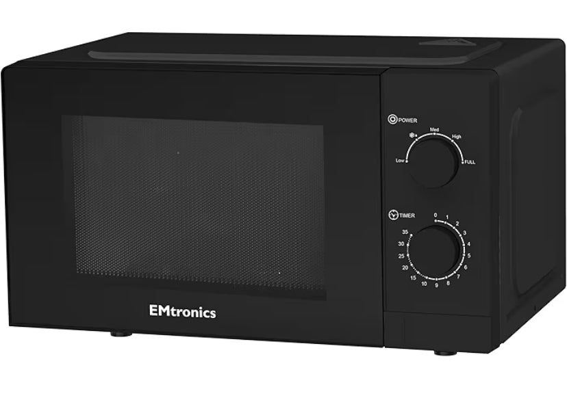 20 Litre 700W Manual Control Microwave with 5 Power Levels, Defrost Function, 35 Minute Timer and Cavity Light