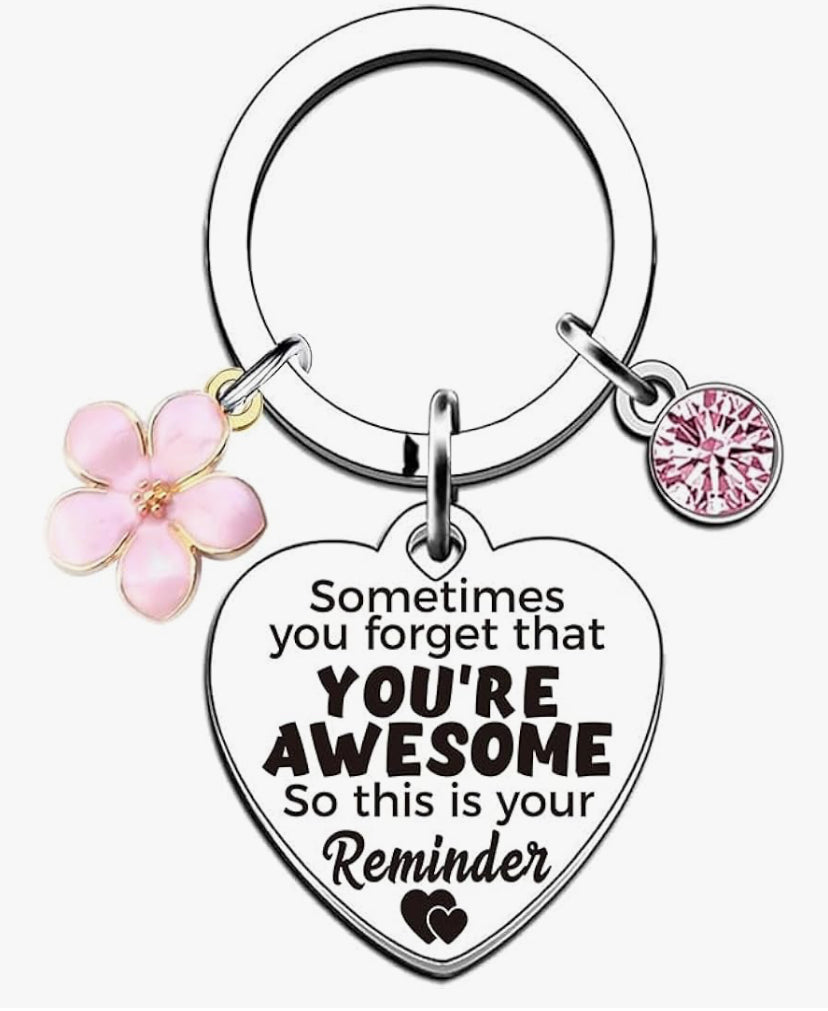 Ladies Keyring for Friendship Female Best Friend GF, Stocking Fillers for Women, Christmas Gifts for Her, Xmas Secret Santa Thank You Gift for Colleagues