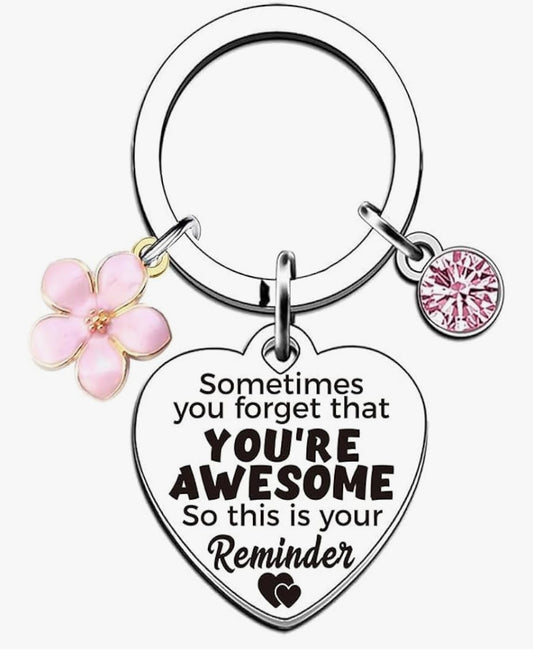 Ladies Keyring for Friendship Female Best Friend GF, Stocking Fillers for Women, Christmas Gifts for Her, Xmas Secret Santa Thank You Gift for Colleagues