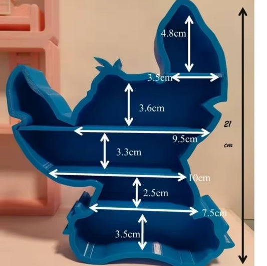 20cm Stitch Animation Shape Mini Garage Kit Storage
