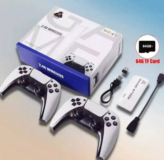 Video Game Console Retro 20000+ Games TV Stick 64G 4K HDMI 2*Wireless Controller