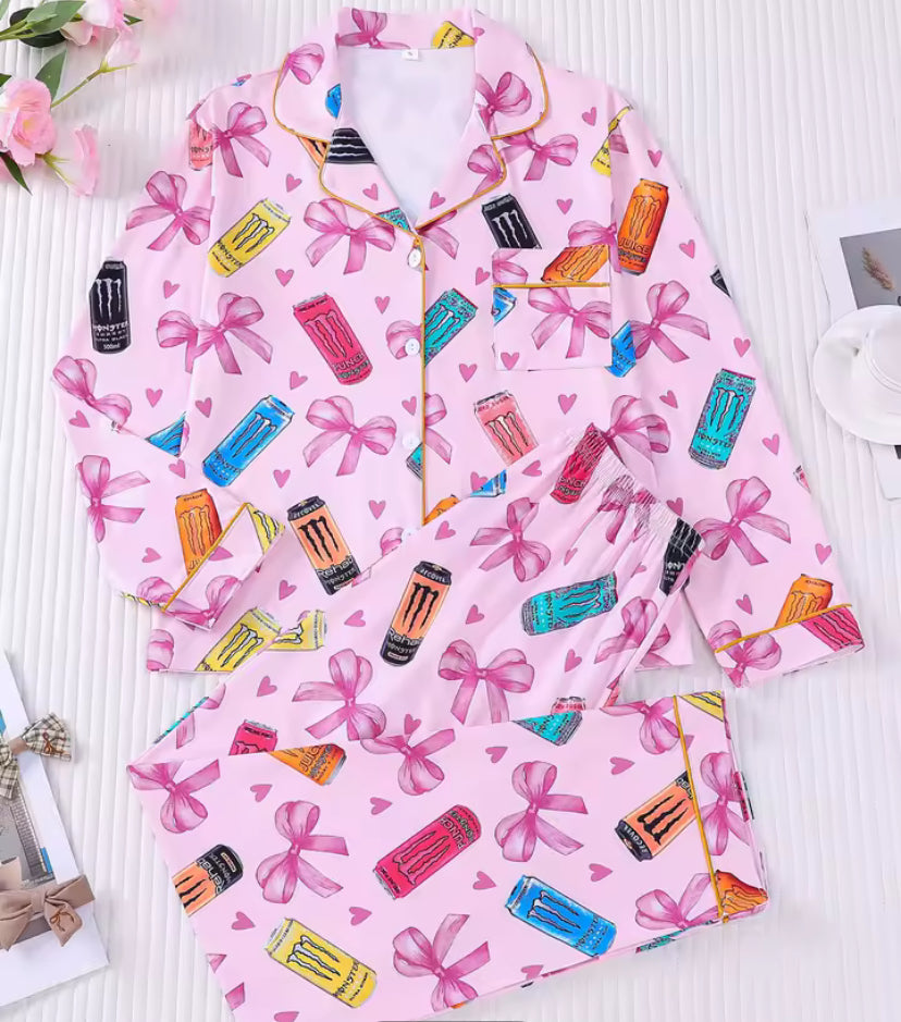 Casual Comfortable Long Sleeve Long Pants Sleepwear