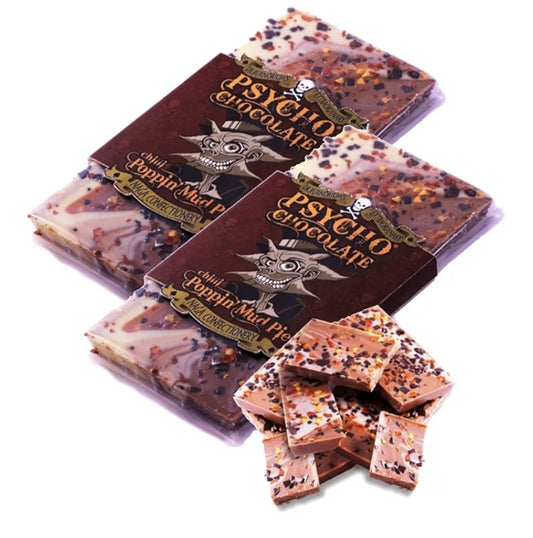Psycho Chocolate - Chilli Poppin' Mud Pie with Naga Jolokia (Ghost Pepper) 100g