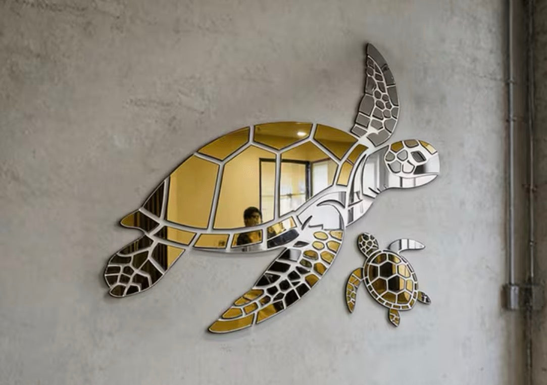 24pcs Sea Turtle Acrylic Combination Decorative Mirror