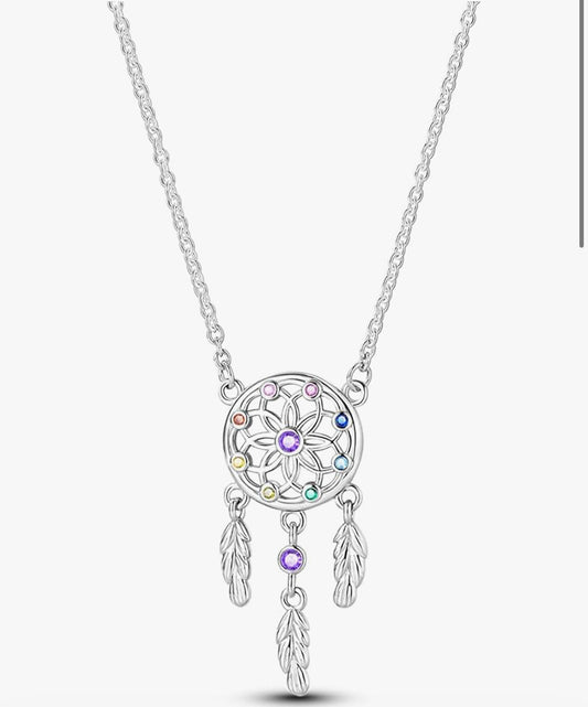 Sterling Silver Necklace for Women Heart Pendant Necklace Moon Pendant Necklace Tulip Pendant with Chain Necklace Various Dainty Necklaces for Women