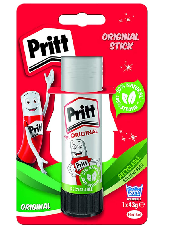 Pritt Glue Stick, Safe & Child-Friendly Craft Glue for Arts & Crafts