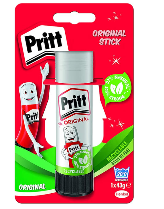 Pritt Glue Stick, Safe & Child-Friendly Craft Glue for Arts & Crafts