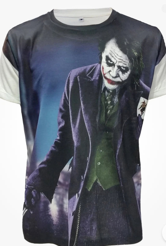 NEW JOKER SUBLIMITION T SHIRT WHY SO SERIOUS FUNNY BATMAN HEATH LEDGER TOP