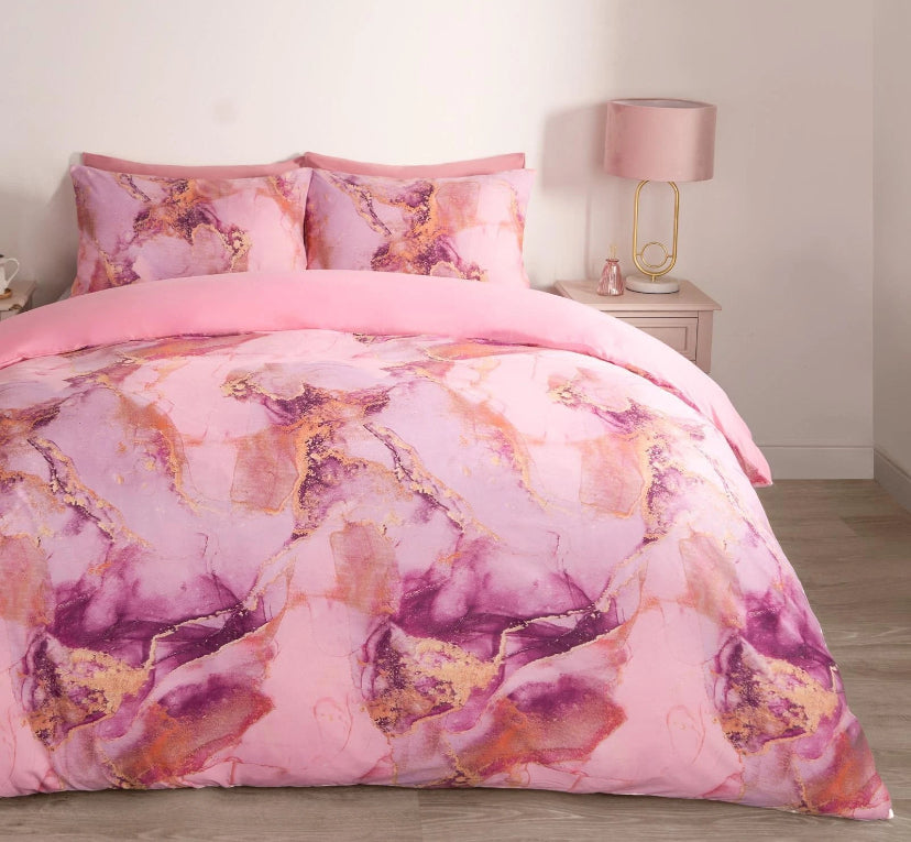 Marble Bedding Set Reversible Duvet Cover with Pillowcase