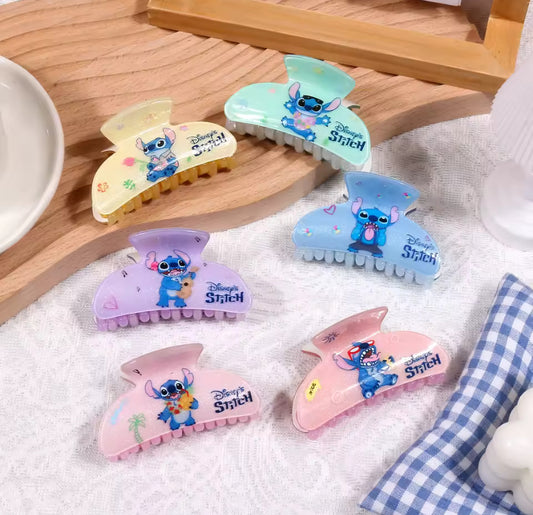 6PCS Disney Stitch girl acrylic hair claw clip
