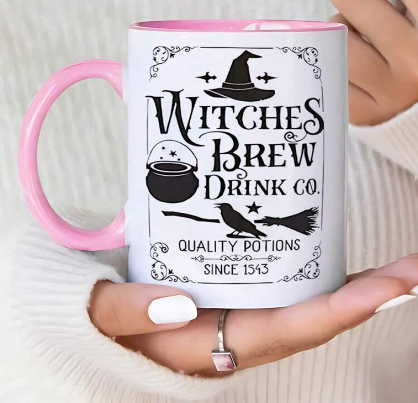 1pc 11oz Witch Ceramic Coffee Mug - Hand Wash Only