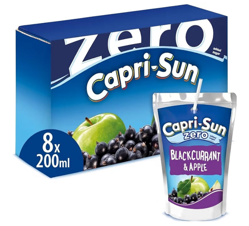 Capri-Sun Zero Orange Kids Juice Drink Multipack, 8x200ml