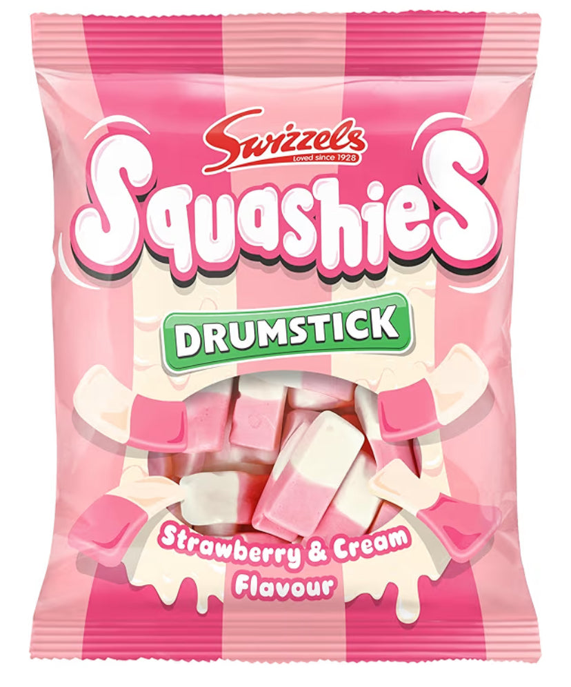 Strawberry and Cream Flavour Sweets, Single Bag 120g x2