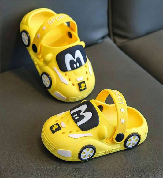 Kids Cartoon Car Slippers, Soft Bottom Indoor/Outdoor Toddler Sandals