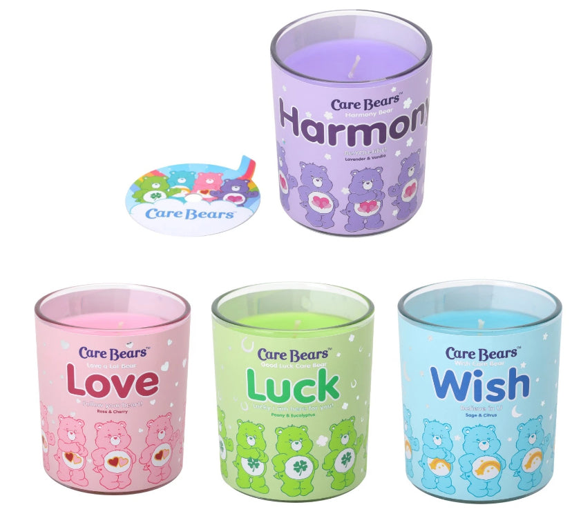 Care Bears Glass Scented Candles – Rose, Citrus, Peony Eucalyptus, Lavender Vani