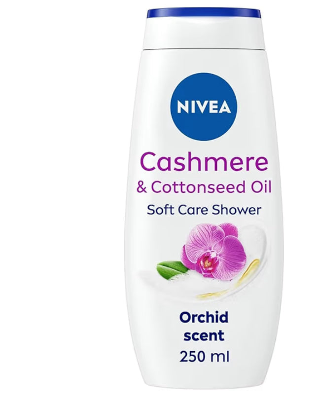 Cashmere & Cotton Oil Shower Gel (250ml), Body Wash with Vitamin C, E, and Precious Oils, Protects Skin from Drying Out and Leaves it Touchably Smooth